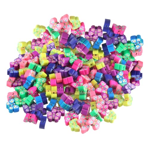 HOMSFOU Mischfarben Schmetterlings Perlen Polymer für Armband und Halskettenherstellung etwa Packung Einzigartiges DIY Schmuckzubehör Handgefertigt Leicht und Praktisch von HOMSFOU