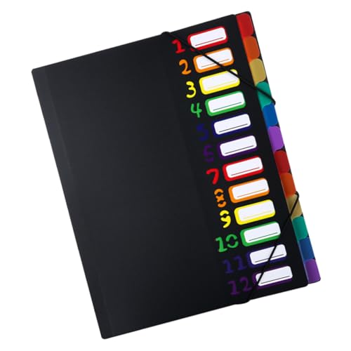 HOMSFOU Multi Layer Dokumentenordner Schwarz Bunter Fächer Organizer für Büro Schule und Reisen für Belege Papiere und Visitenkarten HOMSFOU Multi Layer Dokumentenordner Schwarz Bunter Fächer Organizer für Büro Schule und Reisen für Belege Papiere und Visitenkarten von HOMSFOU