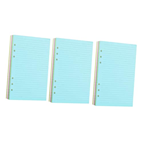HOMSFOU Nachfüllpapier Farbiges Lose Papier Linienabstand Dicker Ersatz für Ringbuch Notizbuch Büro Schule Reise von HOMSFOU