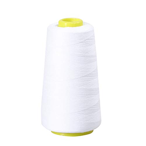 HOMSFOU Nähgarn Yards Polyester Spulen für Quilten Polsterung und Allgemeines Nähen Weiß Hohe Zugfestigkeit und Geringe Fusselbildung für Haushalts und Industrienähmaschinen von HOMSFOU