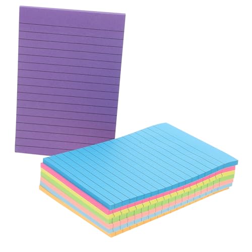 HOMSFOU Notizblock selbstklebend Pads Notizblöcke kleben farbenfrohes Pad mit Linien Kind Form abreißbare Memo-Sticker Aufkleber für Büronotizen Schulbedarf Notizaufkleber Papier von HOMSFOU
