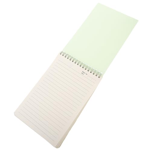 HOMSFOU Notizbuch Hefte für die Schule Süße Notizbücher gefüttert schmucklos Notizbilder Tagebuch-Notizbücher verdicken Notizen Notebook Beachten Sie Vorräte Lernbedarf Papier Hellgrün von HOMSFOU