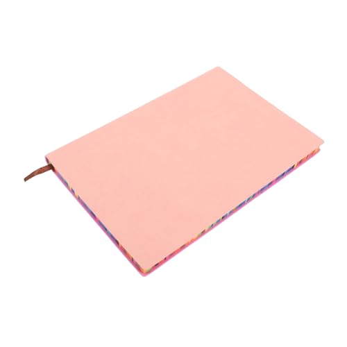 HOMSFOU Notizbuch Mit Regenbogenrand Notizbücher Notizbuch Mehrzweck Tagebuch Bequemes Tagebuch Arbeitsheft Kreativer Notizblock Büromaterial Für Den Schreibtisch Büro-notizblock Pu Rosa von HOMSFOU
