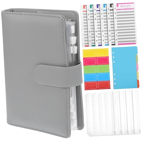 HOMSFOU Notizbuch aus Leder Planer sparen Kasse Sparbinder Veranstalter Bargeld-Budget-Ordner Finanzordner Geldbudget-Organizer für Bargeld Sparordner Geldbinder Kunstleder von HOMSFOU