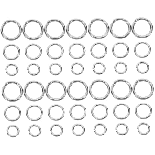 HOMSFOU Öffnungsanschlussring Reparaturringe Für Halsketten Kleine Sprungringe Schmuck Biegeringe Sprungringe Für Ohrringe Schlüsselanhänger Biegeringe Schmuckringe Metall Silber HOMSFOU Öffnungsanschlussring Reparaturringe Für Halsketten Kleine Sprungringe Schmuck Biegeringe Sprungringe Für Ohrringe Schlüsselanhänger Biegeringe Schmuckringe Metall Silber von HOMSFOU