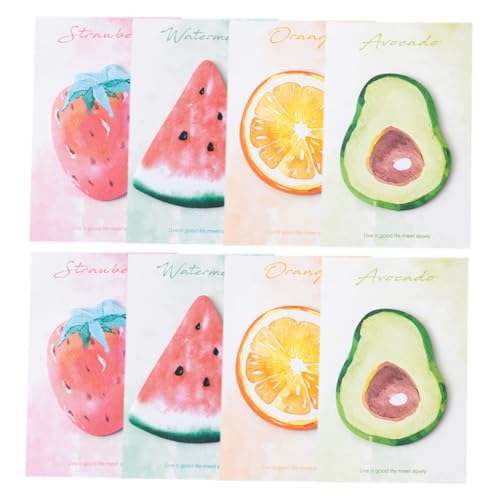 HOMSFOU Obstform Notizblöcke Selbstklebende Haftnotizen Notizblätter für Schule Büro und Zuhause Wassermelone Avocado von HOMSFOU