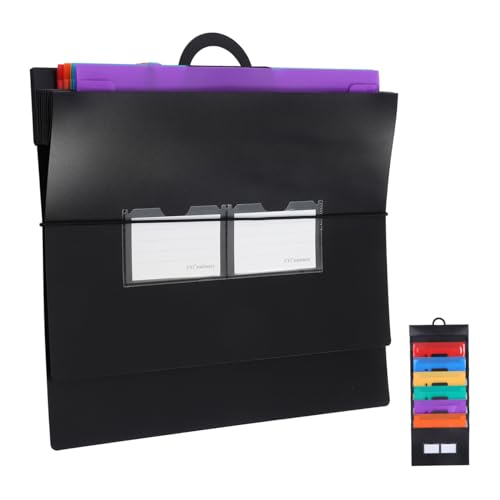 HOMSFOU Ordner Dokumentenhalter Für Die Wand Wand-mail-organizer Hängeregistraturhalter Post-organizer Zur Wandmontage Aktenwand-organizer Black Plastik von HOMSFOU