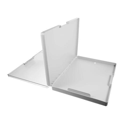 HOMSFOU Ordnerbrett dokumentieren Büro Schreibwaren Mini Schreibtisch mit Dateiordner-Zwischenablage Tafel Schreiben von Zwischenablage Office-Dokumentenklammern pp Grey von HOMSFOU