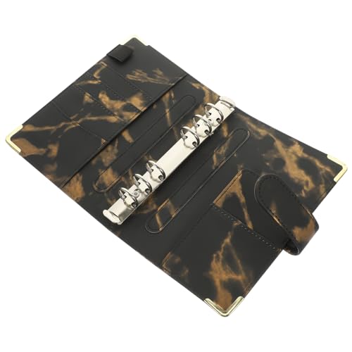 HOMSFOU PU Binder Cover Nachfüllbares Ringbuch mit Marmor Design Ring Notizbuchhülle für Persönliche Planung Leicht Langlebig für Zuhause Schule und Büro von HOMSFOU