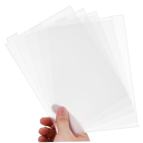 HOMSFOU PVC Notizbuchteiler A5 Abnehmbare Registerkarten 6-Loch Trennblätter für Planner und Ordner Transparent Langlebig Individuell Gestaltbar HOMSFOU PVC Notizbuchteiler A5 Abnehmbare Registerkarten 6-Loch Trennblätter für Planner und Ordner Transparent Langlebig Individuell Gestaltbar von HOMSFOU