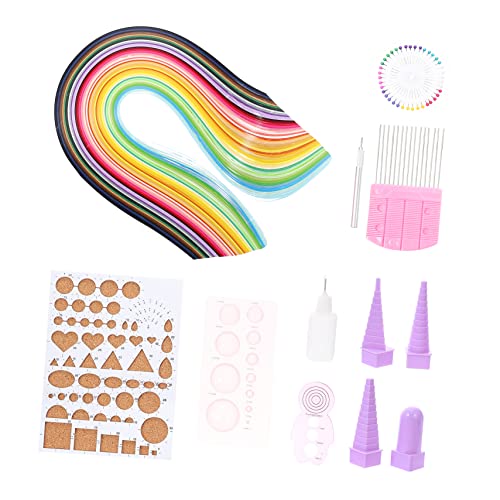 HOMSFOU Paper Quilling Diy Werkzeug Set Farben Papierstreifen Bastelset für Handgemachte Dekorationen Scrapbook Verzierung Anfänger Geeignet von HOMSFOU