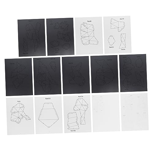 HOMSFOU Papiermodell Panda Diy Handgeformte Origami Dekoration Ornament Geometrisch Irisierendes Papier für Festival Party Wanddekoration von HOMSFOU