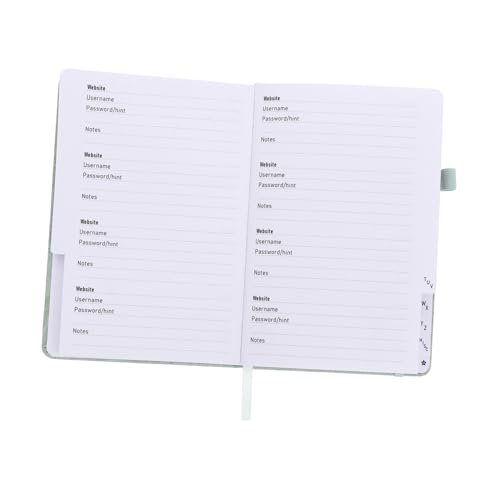 HOMSFOU Passwort Buch Mehrzweck-Passwort-Notizbuch Passcode-Buch Passwortbuch klein kleines Passwort-Notizbuch Passwort -Logbuch Notizblock zur Passwortverwaltung Adressbuch Pu Hellgrün von HOMSFOU