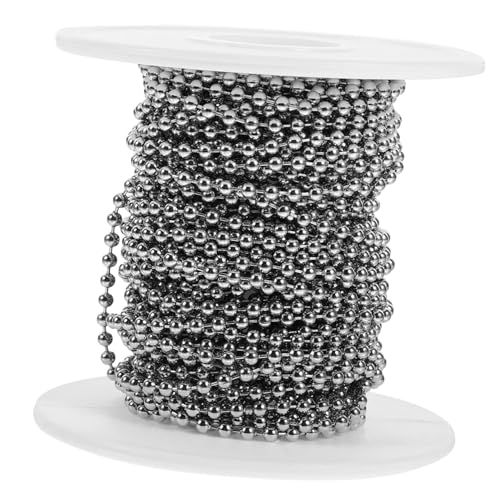 HOMSFOU Perlenkette Kugelkette für Diy Schmuckherstellung Metallkette für Schlüsselanhänger Hundemarken Flaschenanhänger und Mehr von HOMSFOU