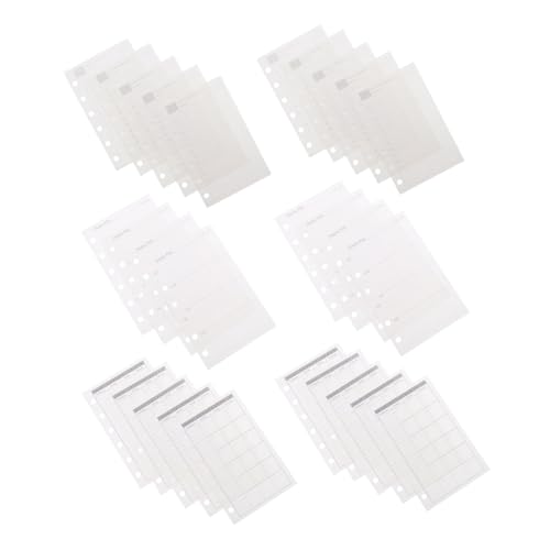 HOMSFOU Planer Nachfüllpapier mit Ringbuch Kompatibel Tägliche Wöchentliche und Monatliche Einlagen Dickes Papier für Sanftes Schreiben Tragbare Taschen-organizer Nachfüllblätter von HOMSFOU