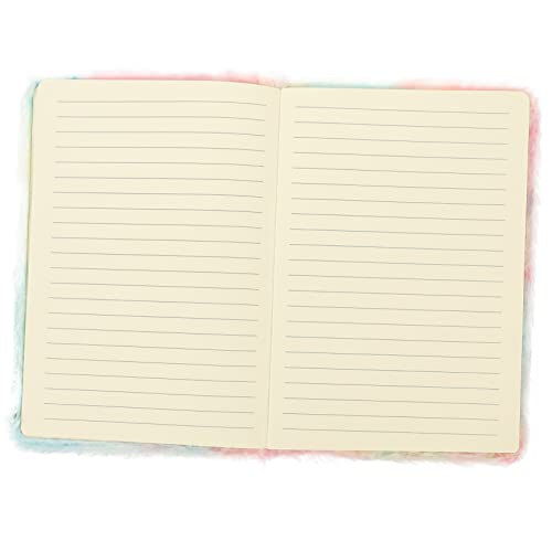 HOMSFOU Plüsch Einhorn Notizbuch Mädchen Tagebuch Kuscheliges Weiches Cover Glattes Papier Niedliches Cartoon Design für Schüler Reisen und Täglichen Gebrauch von HOMSFOU