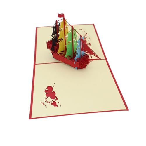 HOMSFOU Pop Up Weihnachtskarte Segelboot Design Bunte Klappkarte für Weihnachtsgrüße Festliche Grußkarte für Familie Freunde Kollegen Karte für Feiertage und Neujahr HOMSFOU Pop Up Weihnachtskarte Segelboot Design Bunte Klappkarte für Weihnachtsgrüße Festliche Grußkarte für Familie Freunde Kollegen Karte für Feiertage und Neujahr von HOMSFOU