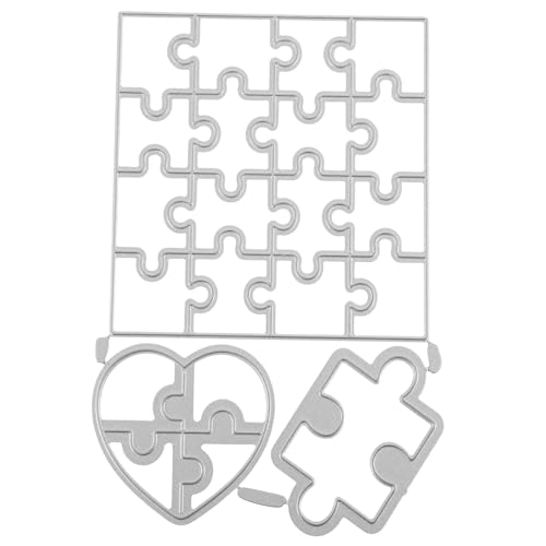 HOMSFOU Puzzle -blumenmesser -modell Stanzformen Sterben Sammelalbum Cutter Scrapbooking -schneiden Stirbt Basteln Herstellung Gestanzt Scrapbooking -stanze Silber Kohlenstoffstahl von HOMSFOU