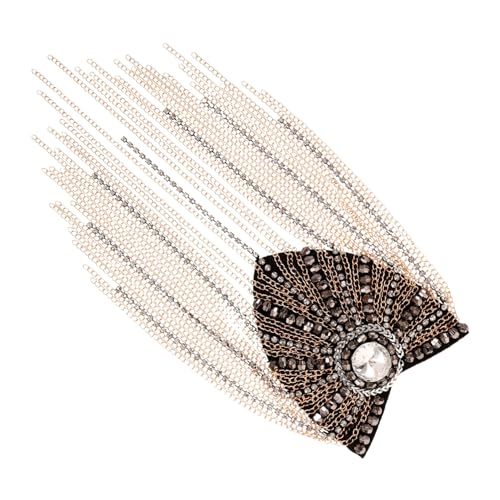 HOMSFOU Quaste Schulterepaulette Kette Metall Dekorative Uniform Accessoires für Stilvolle Fransen für Braut und Abendmode und Langlebig HOMSFOU Quaste Schulterepaulette Kette Metall Dekorative Uniform Accessoires für Stilvolle Fransen für Braut und Abendmode und Langlebig von HOMSFOU