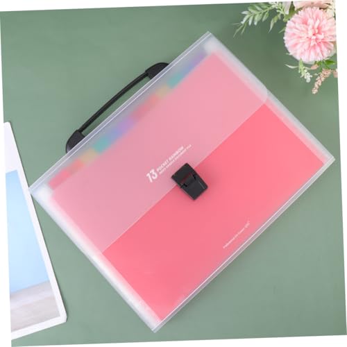HOMSFOU Regenbogen Aktenordner Multilagige Dokumententasche Fächer Ordner Tasche Handlich Langlebig für Büro Schule Zuhause von HOMSFOU