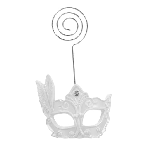 HOMSFOU Resin Kartenhalter Maskenform Tischkartenhalter Fotoclips Vielseitig für Memo Platzkarten Hochzeit Party Dekoration Stabile Harzhalterung HOMSFOU Resin Kartenhalter Maskenform Tischkartenhalter Fotoclips Vielseitig für Memo Platzkarten Hochzeit Party Dekoration Stabile Harzhalterung von HOMSFOU