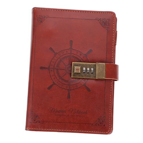HOMSFOU Retro PU Notizbuch mit Passwortsperre Stilvolles Tagebuch und Schreibblock für Schule Büro Reisen Vielseitiges Notepad für Kreative Notizen Geschenkidee für Jugendliche und HOMSFOU Retro PU Notizbuch mit Passwortsperre Stilvolles Tagebuch und Schreibblock für Schule Büro Reisen Vielseitiges Notepad für Kreative Notizen Geschenkidee für Jugendliche und von HOMSFOU