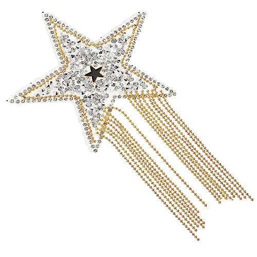 HOMSFOU Rhinestone Applikation Stern Patch für DIY Kleidung Taschen und Hüte Strass Aufnäher Einfach Aufzubügeln Langlebig und Hautfreundlich zum Dekorieren und Reparieren von Textilien von HOMSFOU