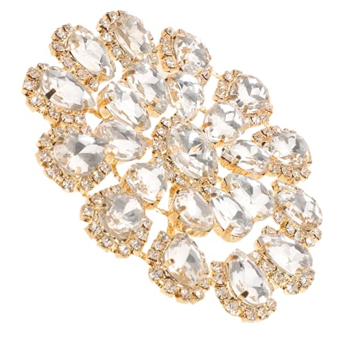 HOMSFOU Rhinestone Appliques mit Metallbasis Funkelnde Blumenbrosche als Flatback Patches Vielseitige Schmuckverzierung für Kleidung Taschen Brautmode und Diy-accessoires von HOMSFOU