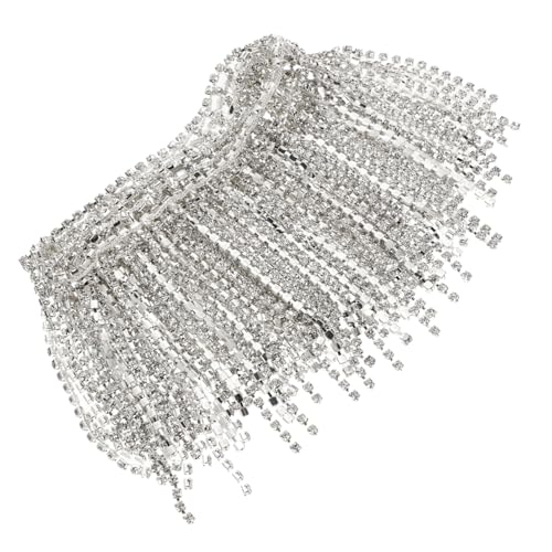 HOMSFOU Rhinestone Quaste Kette Dekorative Strass Kette für Diy Kleidung Tragbare Fransen für Bastelarbeiten Glänzende Accessoires für Hochzeiten und Spezielle Anlässe von HOMSFOU