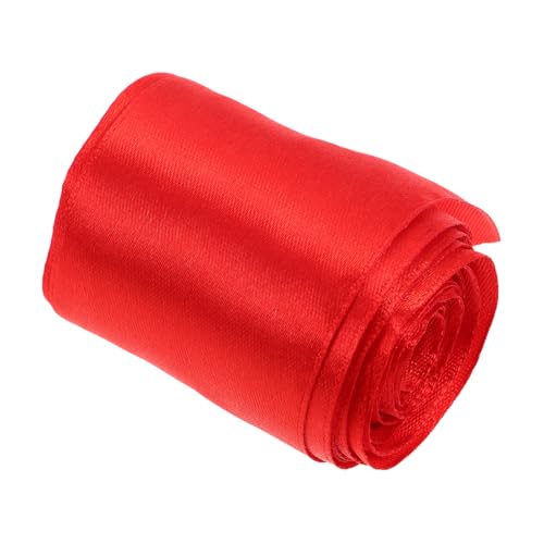 HOMSFOU Rotes Satin Polyester Ziellinienband für Marathon und Leichtathletik Strapazierfähiges Leichtes Finish-band für Outdoor Sprint Laufwettbewerbe Sichtbares Abschlussband von HOMSFOU