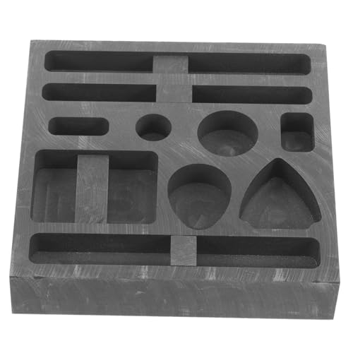 HOMSFOU Schmelzendes Silberangebot Gussblockform Tiegel Werkzeug Schmelztiegel Schmelzformen schmelzendes Gießwerkzeug gießen Gussform aus Metall Veredelung von Schrott Graphit Schwarz von HOMSFOU