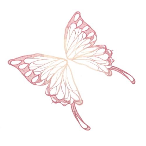 HOMSFOU Schmetterlingsaufkleber Stickerei Rosa Flecken Basteln Sie Schmetterlinge süße Aufnäher Patch Nähen DIY kleidung versorgung Aufnäher für Kleidungsstücke Polyester von HOMSFOU