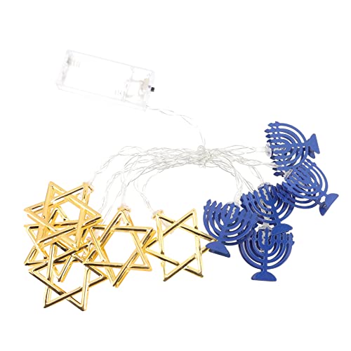 HOMSFOU Personalisierte Hanukkah Lichterkette Form Eines Hexagramms Batteriebetriebene Dekoration Für Schlafzimmer Und Wohnzimmer Festliche Beleuchtung Für Hanukkah Feiern Und Partys von HOMSFOU
