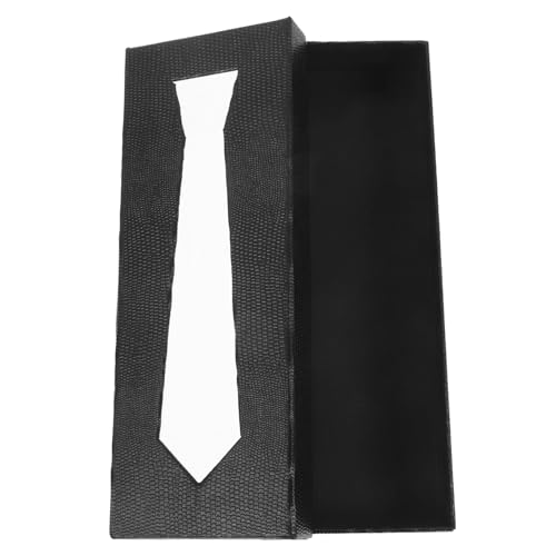 HOMSFOU Schwarze Schlange Haut Optik Krawattenbox Stilvolle Aufbewahrungsbox aus Papierboard Langlebig und Pflegeleicht Eleganter Geschenkartikel für Herren Modischer Krawatten Organizer HOMSFOU Schwarze Schlange Haut Optik Krawattenbox Stilvolle Aufbewahrungsbox aus Papierboard Langlebig und Pflegeleicht Eleganter Geschenkartikel für Herren Modischer Krawatten Organizer von HOMSFOU
