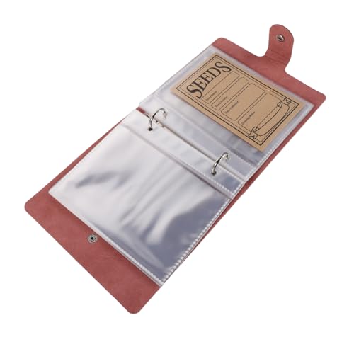 HOMSFOU Seed Storage Album Organisator Für Gartensamen Organisatoren Der Saatgutlagerung Albumkartenärmel Pu-leder Rosa von HOMSFOU