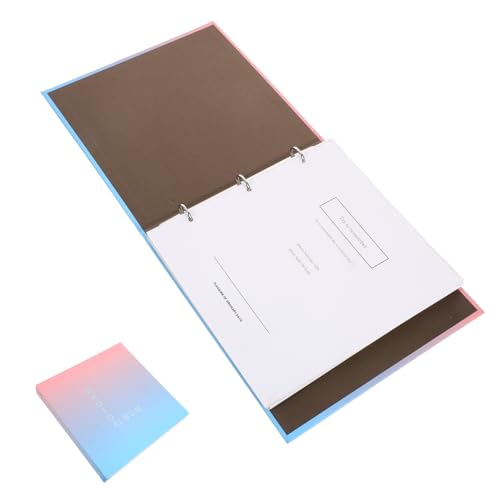 HOMSFOU Selbstklebendes Scrapbook Album Ring Ordner mit Sticky Pages Pflanzen Pressblumen Sammelalbum Flexibler DIY Fotoalbum Organizer Farbübergang Langlebiger Schutz für Blumen von HOMSFOU