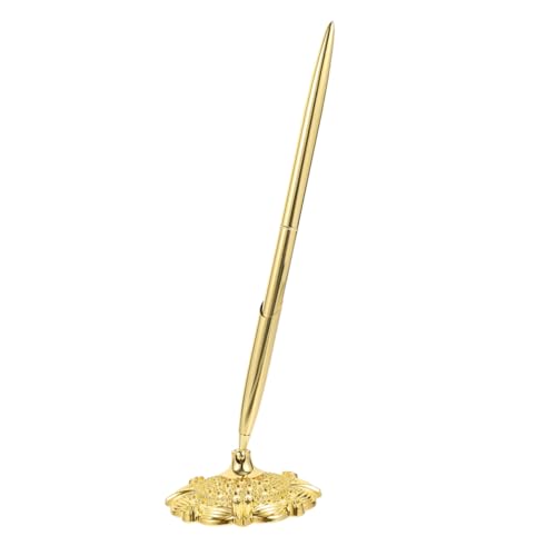 HOMSFOU Signaturstift kugelschreiber Desktop-Stift Unterschriftenstift des Büros Unterschriftenstift des Hotels Business-Signatur-Stift Counter-Business-Stift Rostfreier Stahl Golden HOMSFOU Signaturstift kugelschreiber Desktop-Stift Unterschriftenstift des Büros Unterschriftenstift des Hotels Business-Signatur-Stift Counter-Business-Stift Rostfreier Stahl Golden von HOMSFOU
