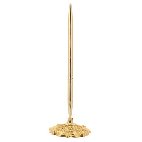 HOMSFOU Signaturstift kugelschreiber Stifthalter Gästebuchstifte Stift mit Ständer Hochzeitsstift Stifte für Gästebücher zur Hochzeit Metall Golden HOMSFOU Signaturstift kugelschreiber Stifthalter Gästebuchstifte Stift mit Ständer Hochzeitsstift Stifte für Gästebücher zur Hochzeit Metall Golden von HOMSFOU