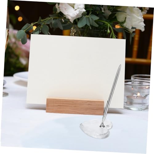 HOMSFOU Silberner Hochzeits-gästebuch Kugelschreiber mit Acryl-herzständer Elegante Empfangstisch Pen für Hochzeit Verlobung Jubiläum Brautparty und Bürogebrauch HOMSFOU Silberner Hochzeits-gästebuch Kugelschreiber mit Acryl-herzständer Elegante Empfangstisch Pen für Hochzeit Verlobung Jubiläum Brautparty und Bürogebrauch von HOMSFOU