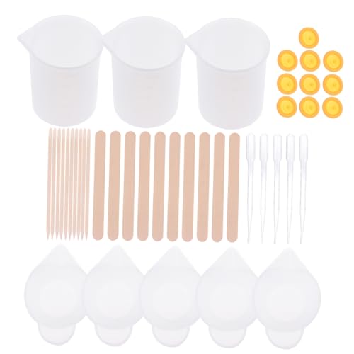 HOMSFOU Silikon Epoxidharz Mischbecher Set Teiliges Diy Set für Präzises Gießen und von Epoxidkunststoffen Einfach zu Reinigen und Wiederverwendbar von HOMSFOU