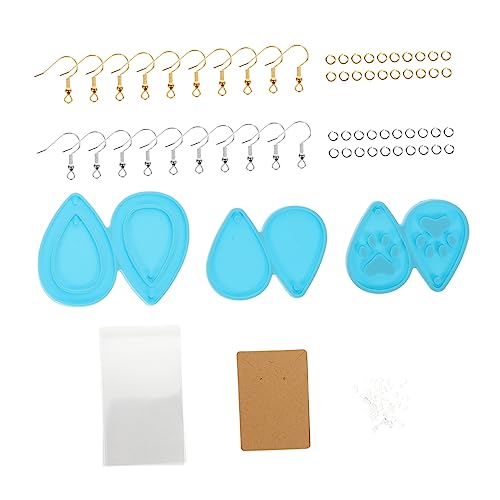 HOMSFOU Silikon Ohrstecker Gießform Set Teiliges Epoxidharz Ohrringe Selbstgemacht Kit Flexibel Langlebig für Schmuckherstellung und Diy Projekte von HOMSFOU