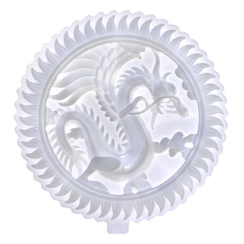 HOMSFOU Silikonform Drachenprägung Gießform für Epoxidharz Runde Diy Dekoration Flexibles und Sicheres Silikon für Bastelprojekte und HOMSFOU Silikonform Drachenprägung Gießform für Epoxidharz Runde Diy Dekoration Flexibles und Sicheres Silikon für Bastelprojekte und von HOMSFOU