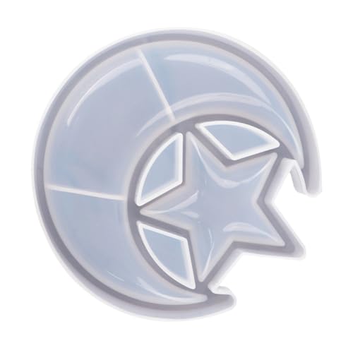 HOMSFOU Silikonform Stern mond DIY Gießform Flexibel Langlebig für Epoxidharz Schmuck Aufbewahrungsplatte Kreative Bastel Schale Transparent von HOMSFOU