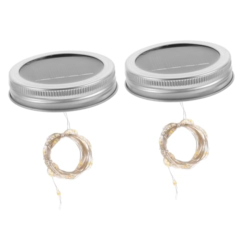 HOMSFOU Solar Lichterketten Für Den Außenbereich Glasdeckel-leuchten Warmweiß 2 M Für Zuhause Party von HOMSFOU
