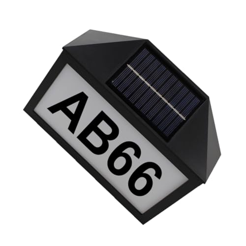 HOMSFOU Solarbetriebene Hausnummer Leuchte Warmweiß Langlebiges Solarhausnummernschild Außen Energieeffiziente LED Hausnummernlampe mit Einfachem Design für Garten und Wandmontage HOMSFOU Solarbetriebene Hausnummer Leuchte Warmweiß Langlebiges Solarhausnummernschild Außen Energieeffiziente LED Hausnummernlampe mit Einfachem Design für Garten und Wandmontage von HOMSFOU