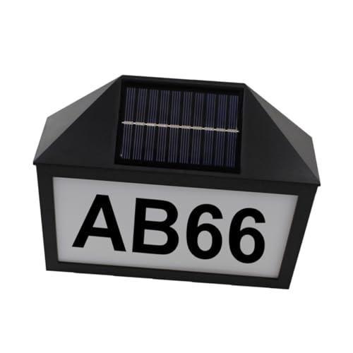 HOMSFOU Solarbetriebene Hausnummernlampe mit Warmem Licht Wetterfest und Energiesparend Sichtbares LED Schild für Außenbereich Einfache Montage zur Klaren Adressanzeige bei Dunkelheit HOMSFOU Solarbetriebene Hausnummernlampe mit Warmem Licht Wetterfest und Energiesparend Sichtbares LED Schild für Außenbereich Einfache Montage zur Klaren Adressanzeige bei Dunkelheit von HOMSFOU