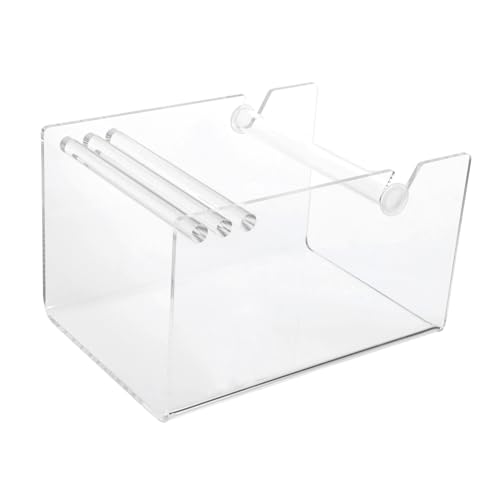HOMSFOU Spender Für Acryl Aufkleberrollen Rotierender Organizer Mit 3 Scheiben Für Einzelhandels Und Barcode Etiketten – Einstellbare Spannungskontrolle Für Eine Gleichmäßige Bandzufuhr von HOMSFOU