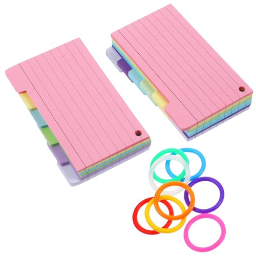 HOMSFOU Spiral Notizblock Linierte Karteikarten Farben Mit Binder Ringen Lernkarten Für Studium Büro Organisation Zufällige Farbe Zufällige Farbe von HOMSFOU