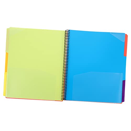 HOMSFOU Spiral Notizbuch Ordner Dateiordner Dateiordner Organizer Papierordner Spiralordner Datei Dokumentordner Dokumententaschenordner Rot von HOMSFOU