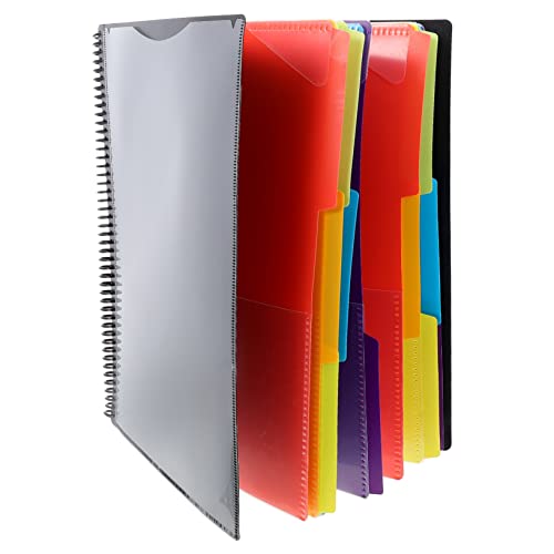 HOMSFOU Spiralnotizbuchordner Spiraldateiordner Spiraldateibehälter Stapelbarer Spiralordner Dokumenten Organizer Spiralnotizbücher Dokumentenaufbewahrungshalter Büroordner von HOMSFOU
